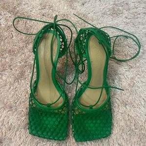 Stretch Lace-Up Sandal